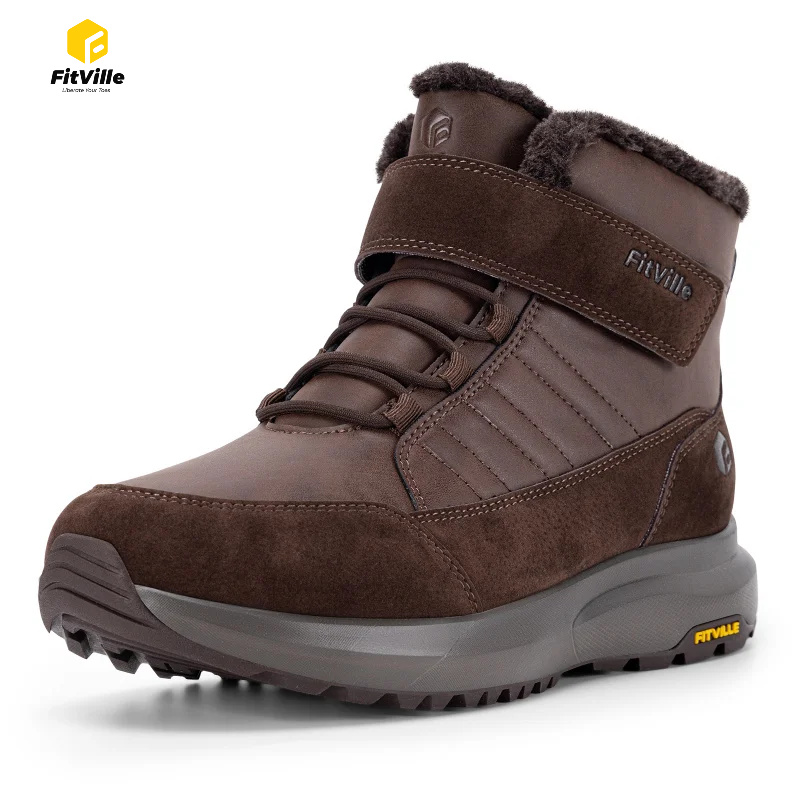 Men'S Shoes Water Resistant - FitVille Sepatu Bot Musim Dingin Pria,