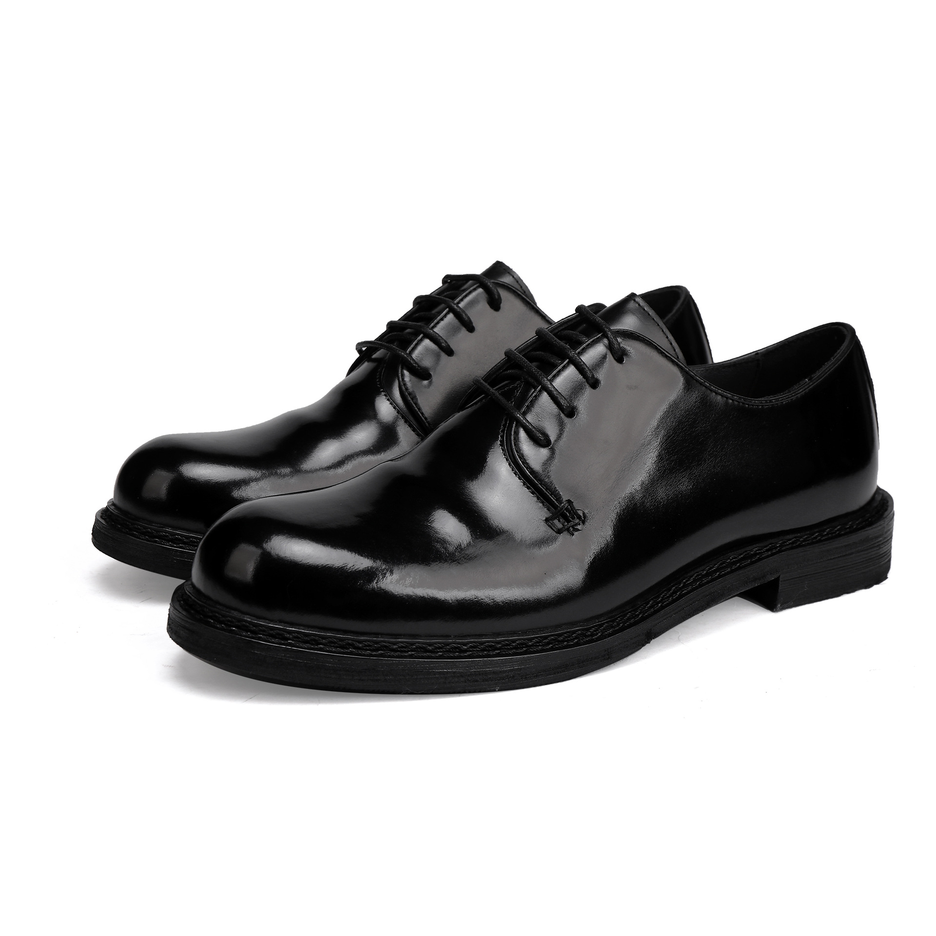 Men'S Shoes Smart - Sepatu Derby Formal Pria, Sol Kulit