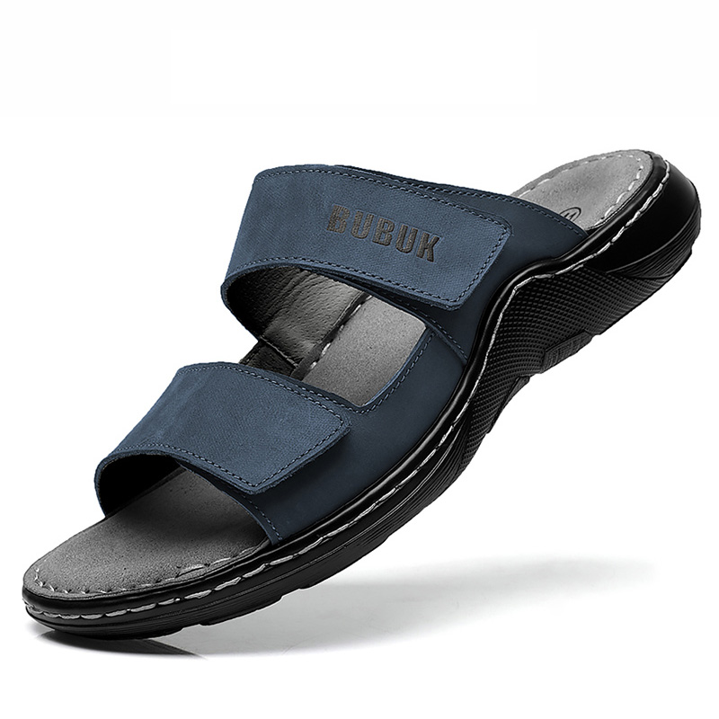 Men'S Shoes Hey Dude - Sandal Olahraga Pria Kulit Sapi Lapis