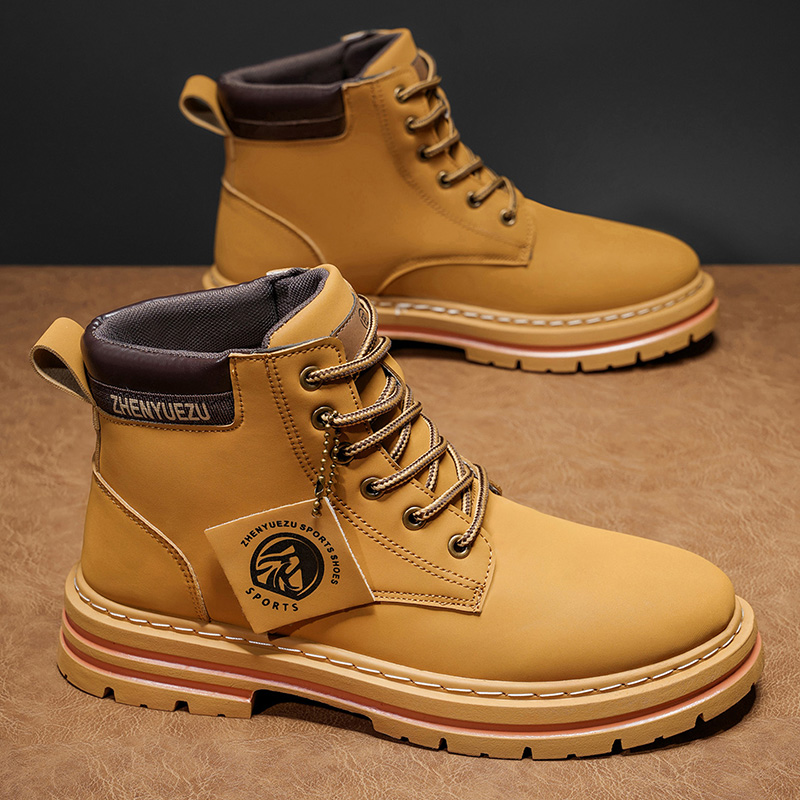 Men'S Shoes Increase Height - Sepatu Bot Pendek Retro Musim Gugur