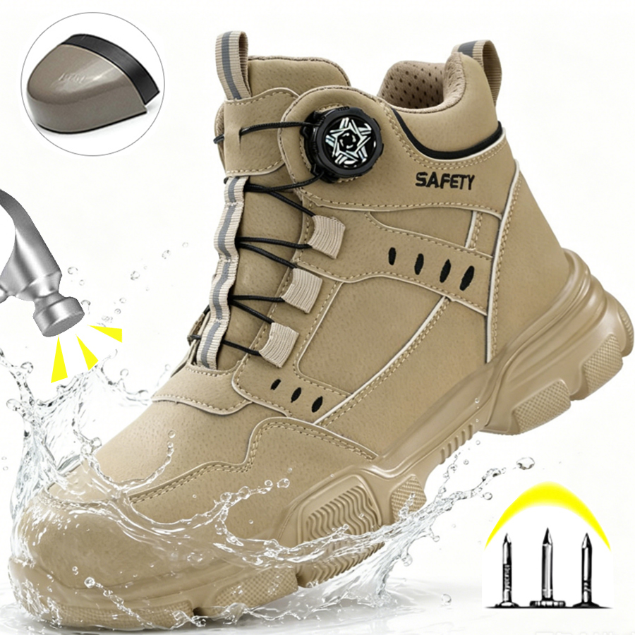 Men'S Shoes Water Resistant - Sepatu Bot Kerja Pria dengan Ujung