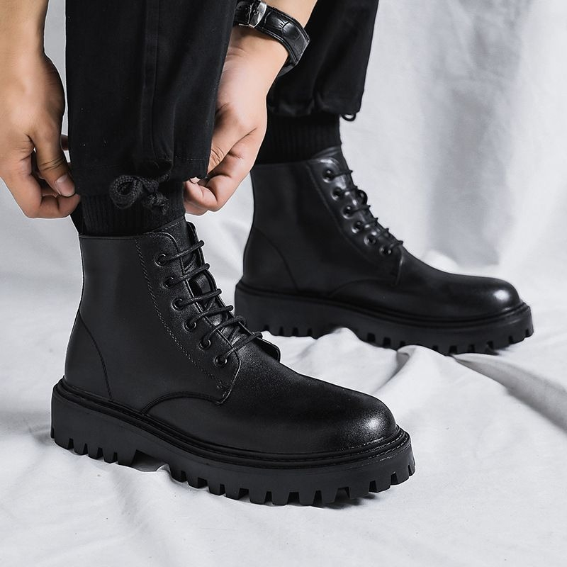 Sepatu Bot Kulit Pria Model Ti - Men'S Shoes Increase Height ulasan dan harga