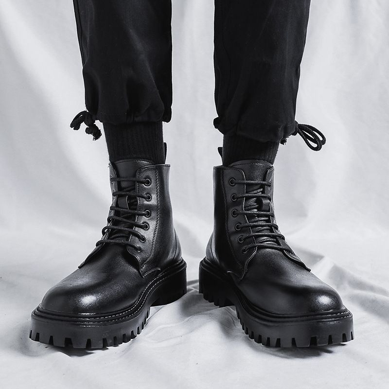 Sepatu Bot Kulit Pria Model Ti - Men'S Shoes Increase Height ulasan dan harga