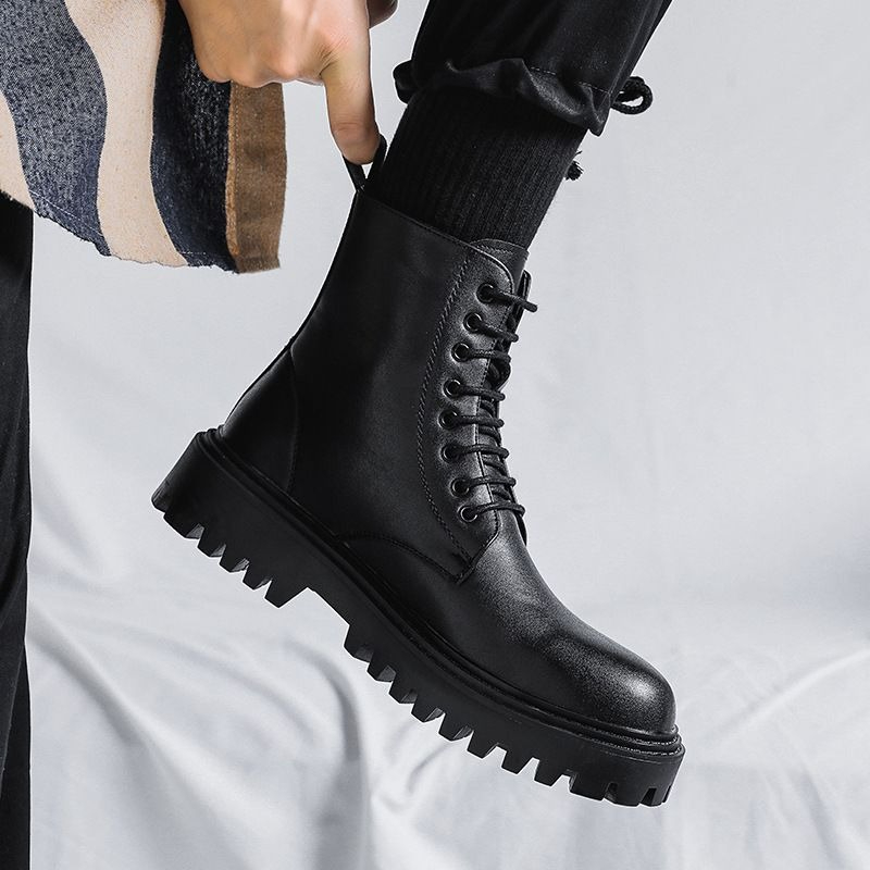 Sepatu Bot Kulit Pria Model Ti - Men'S Shoes Increase Height ulasan dan harga