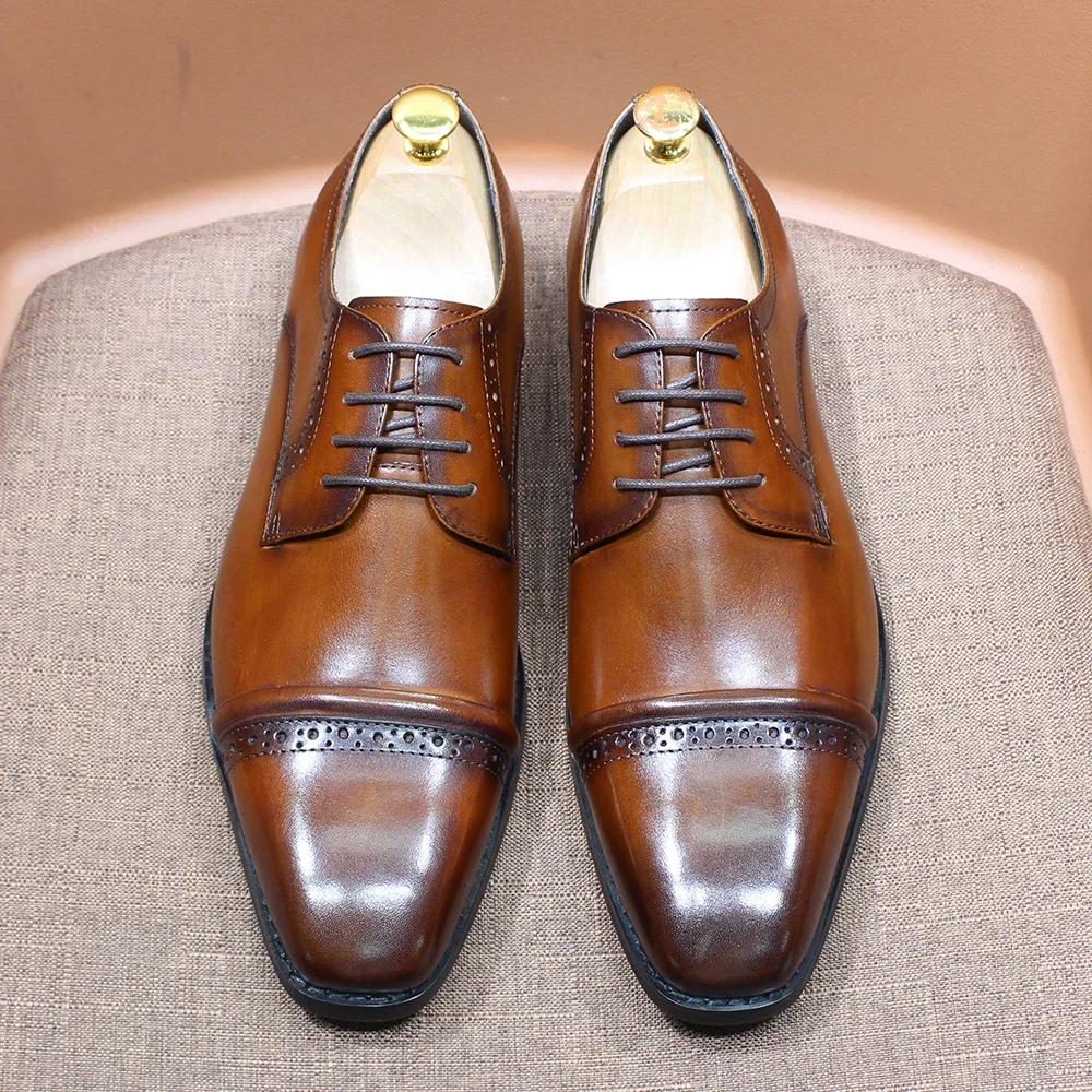 Sepatu Oxford Kulit Asli Model - Men'S Shoes Smart ulasan dan harga
