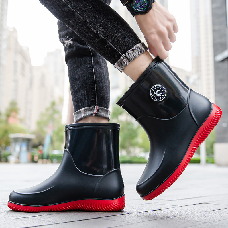 Sepatu Bot Hujan Setengah Beti - Men'S Shoes Water Resistant ulasan dan harga