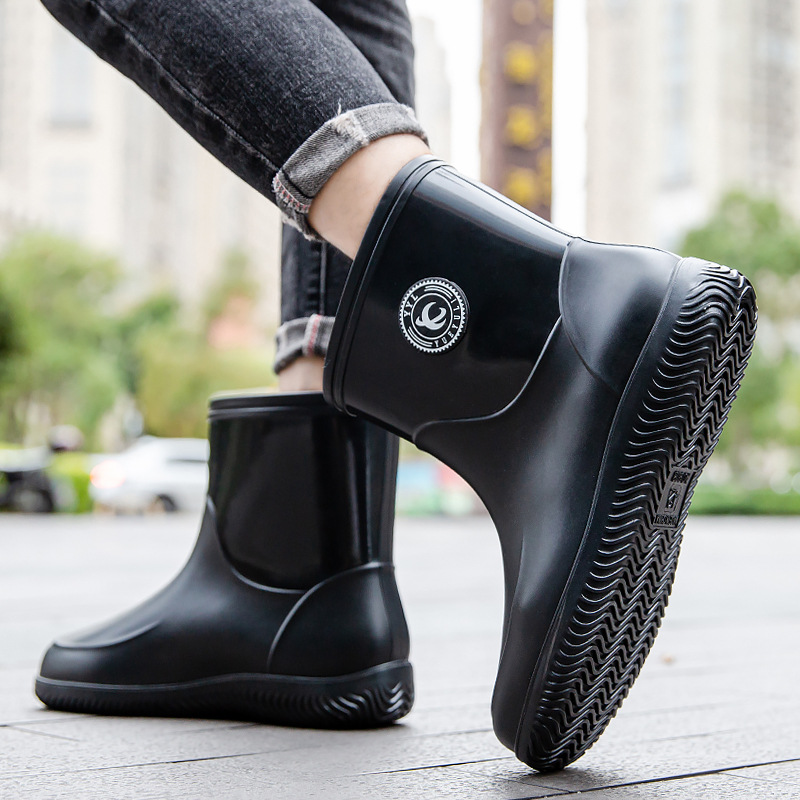 Sepatu Bot Hujan Setengah Beti - Men'S Shoes Water Resistant ulasan dan harga