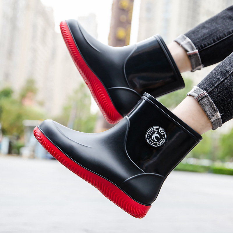 Sepatu Bot Hujan Setengah Beti - Men'S Shoes Water Resistant ulasan dan harga