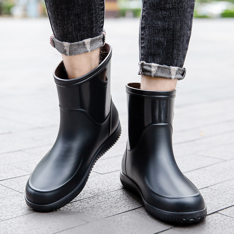 Sepatu Bot Hujan Setengah Beti - Men'S Shoes Water Resistant ulasan dan harga