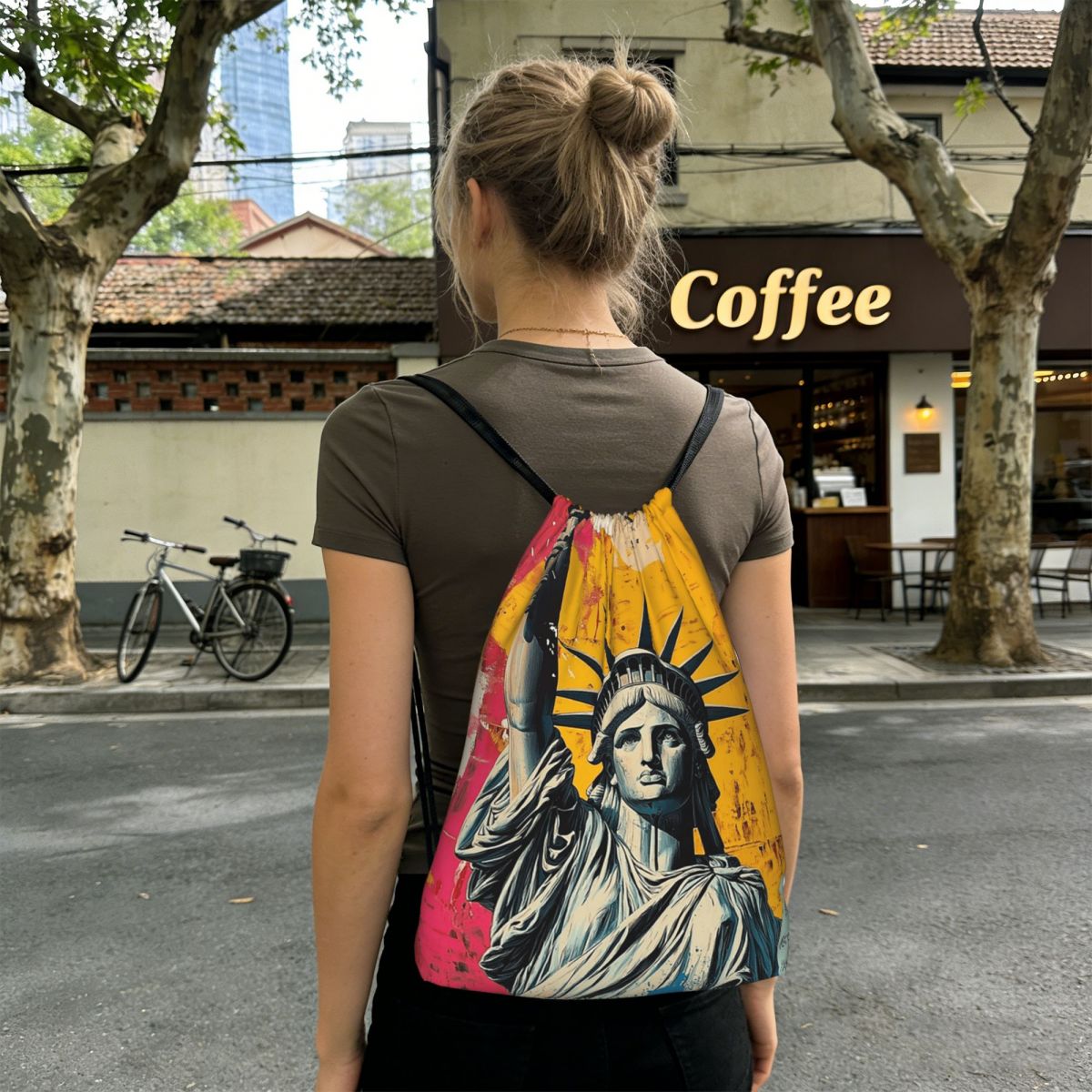 Ransel Cetak Grafiti Patung Li - Men'S Shoes Liberty ulasan dan harga