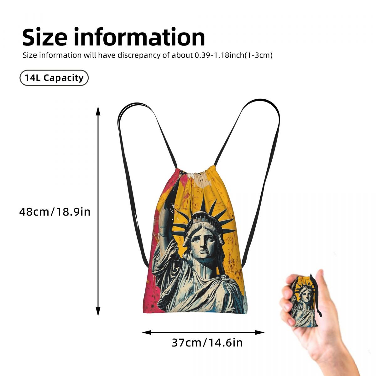 Ransel Cetak Grafiti Patung Li - Men'S Shoes Liberty ulasan dan harga
