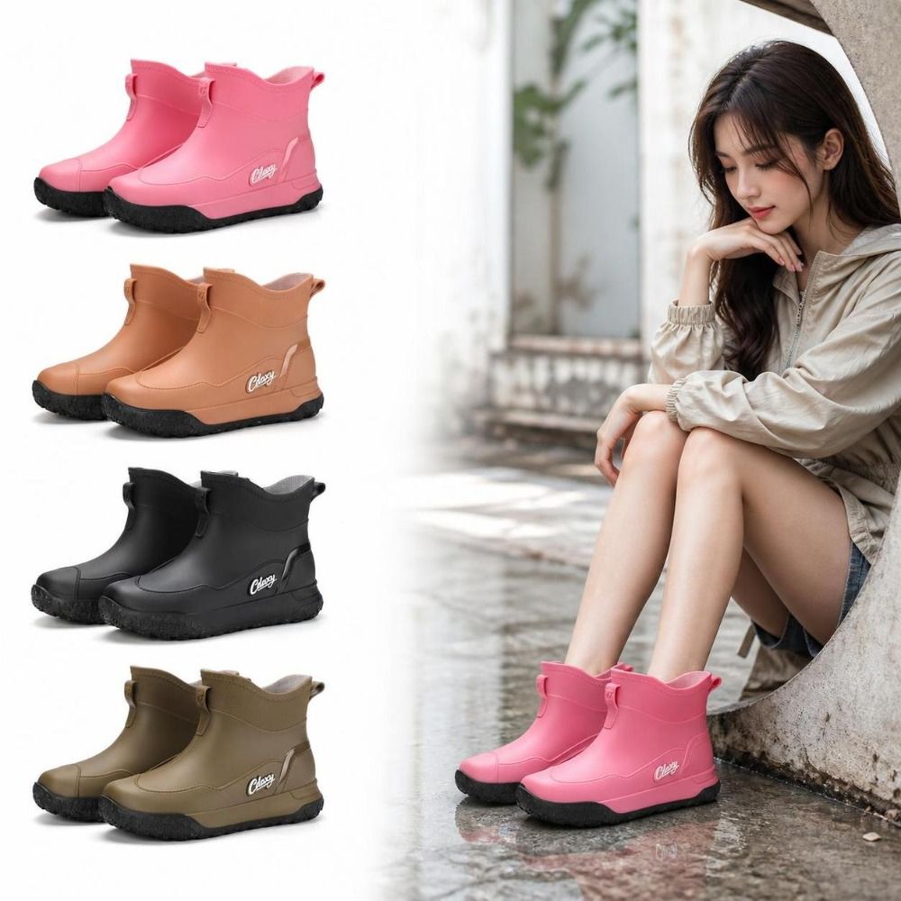 Sepatu Bot Hujan Pendek Anti A - Men'S Shoes Water Resistant ulasan dan harga