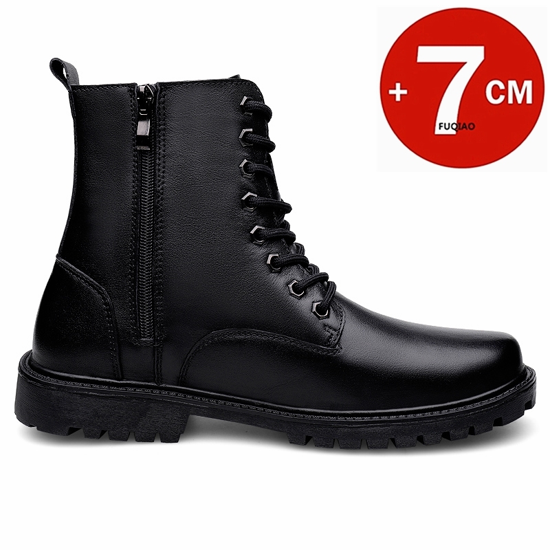 Sepatu Bot Kulit Pria Penambah - Men'S Shoes Increase Height ulasan dan harga