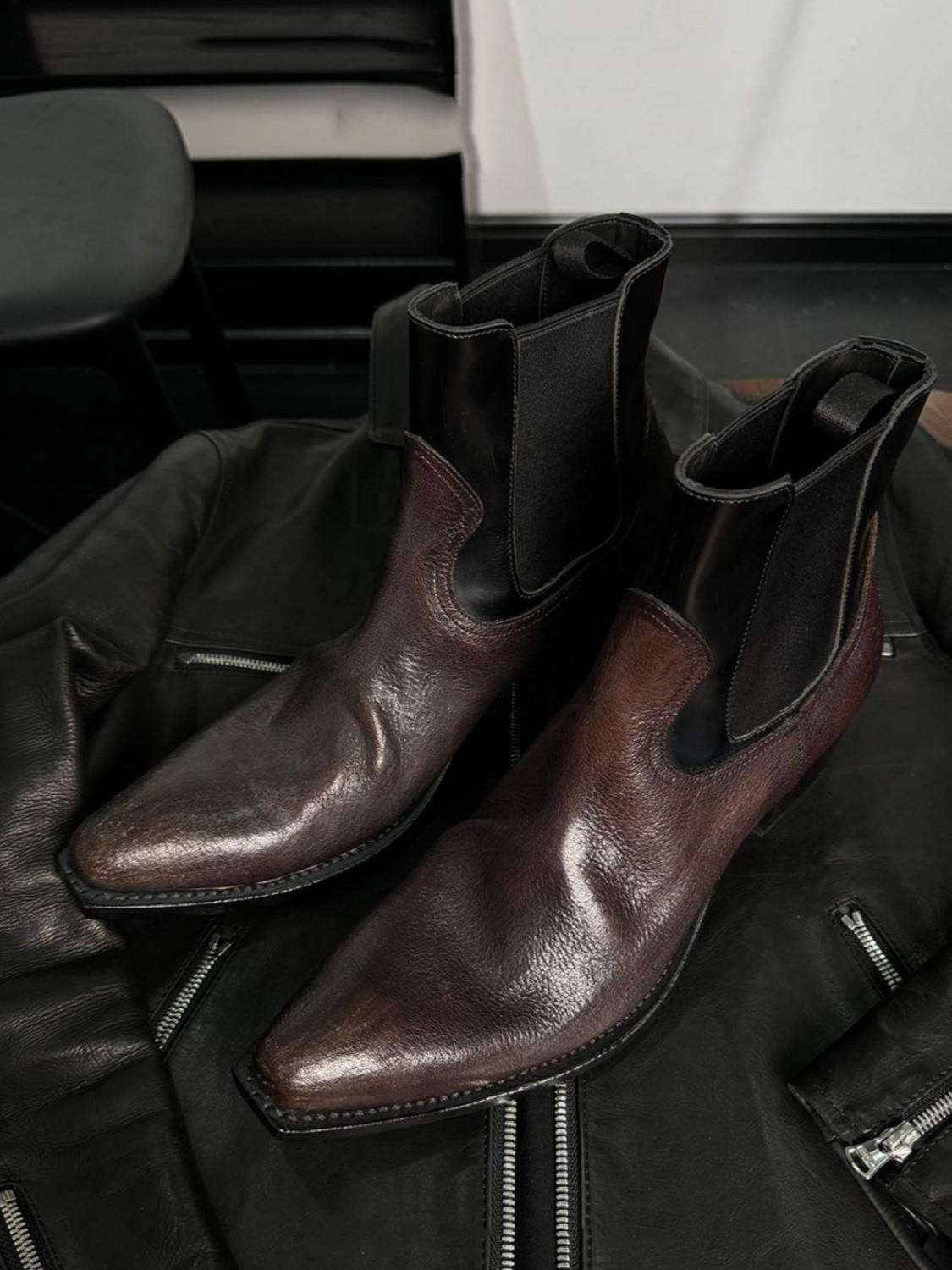 Sepatu Chelsea Kulit Hitam Pri - Men'S Shoes Smart ulasan dan harga