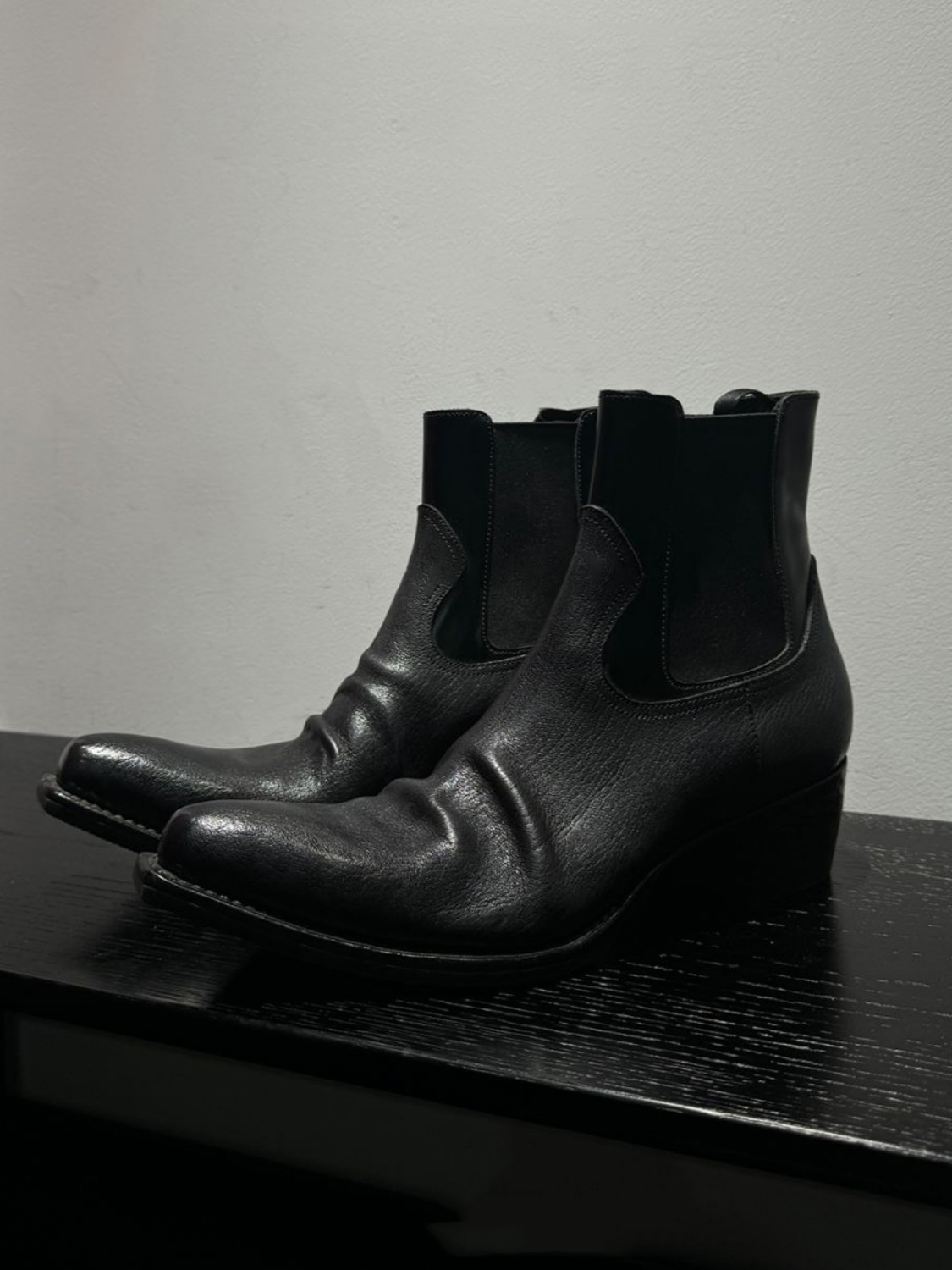 Sepatu Chelsea Kulit Hitam Pri - Men'S Shoes Smart ulasan dan harga
